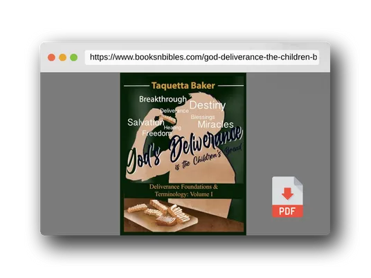 PDF Preview of the book God's Deliverance Is The Children's Bread