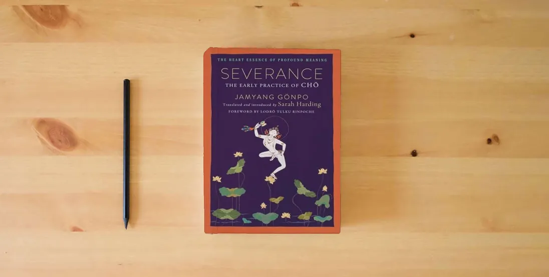 The book Severance: The Early Practice of Cho} is on the table