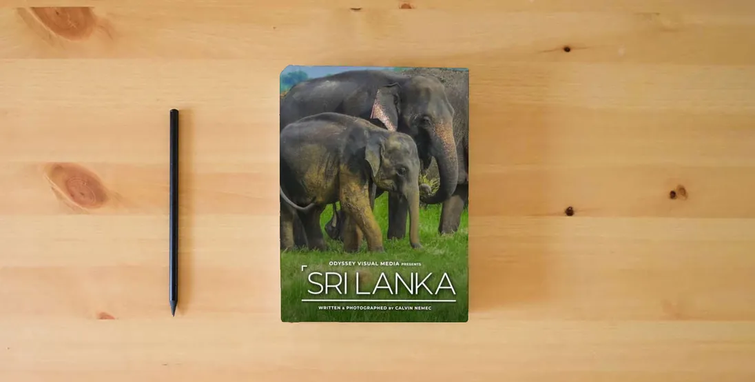 The book Sri Lanka: Photography Travel Inspiration Coffee Table Book Collection (Odyssey Visual Media Travel Photography Collection)} is on the table