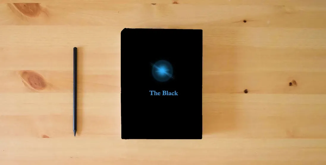 The book The Black: Author Copy only} is on the table