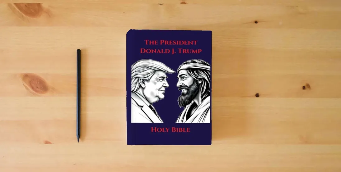 The book The Holy Bible (Annotated): The President Donald J. Trump Inauguration Day edition} is on the table