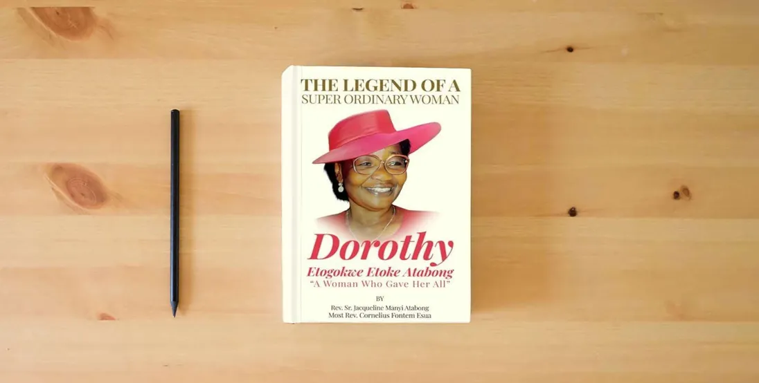 The book The Legend of A Super Ordinary Woman: A Woman Who Gave Her All} is on the table
