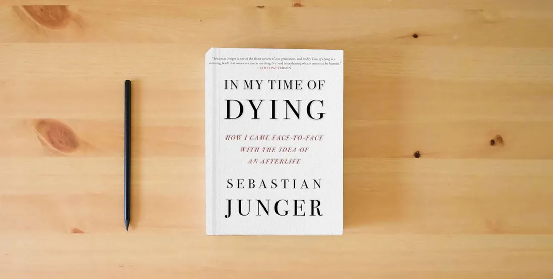 The book In My Time of Dying: How I Came Face to Face with the Idea of an Afterlife} is on the table
