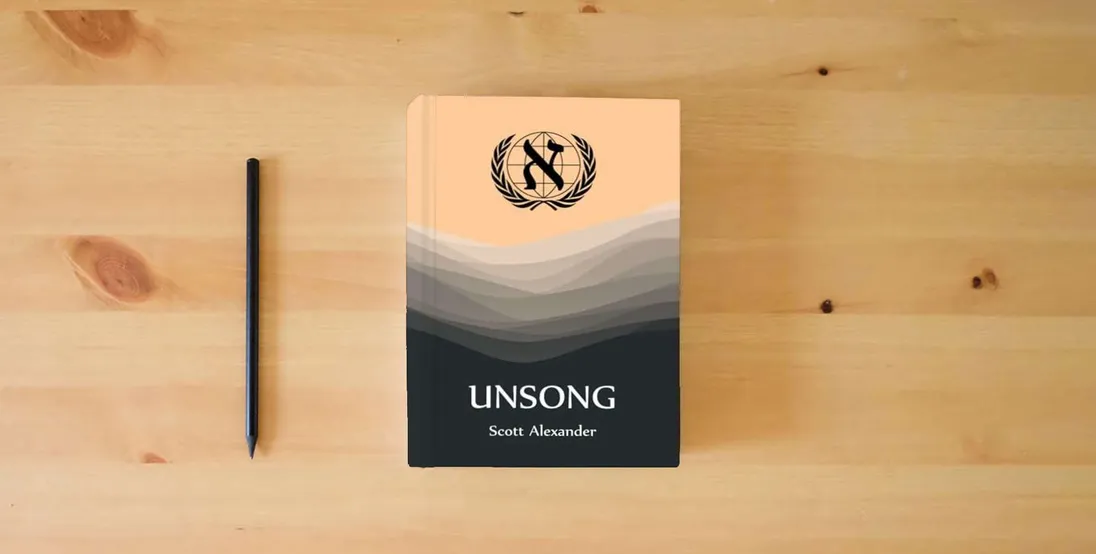 The book Unsong} is on the table