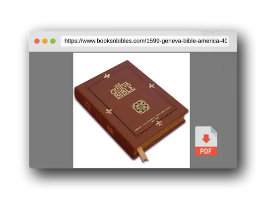 PDF Preview of the book 1599 Geneva Bible (America's 400th Anniversary Edition)
