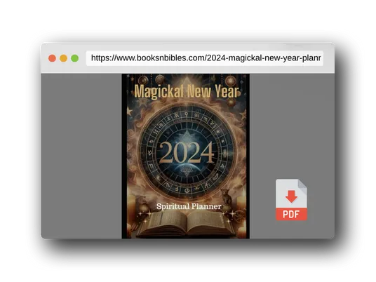 PDF Preview of the book 2024 Magickal New Year Planner