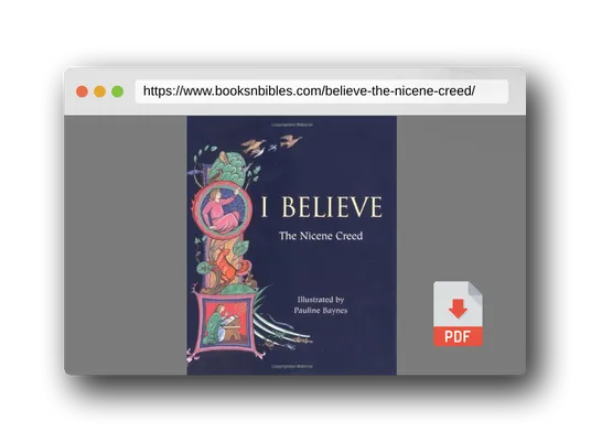 PDF Preview of the book I Believe: The Nicene Creed