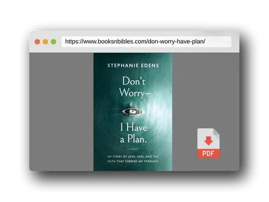 PDF Preview of the book Don't Worry-I Have a Plan