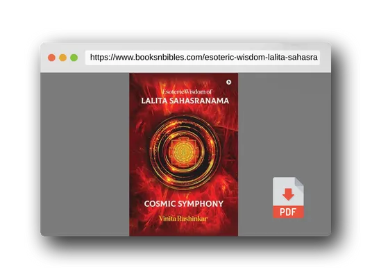 PDF Preview of the book Esoteric Wisdom of Lalita Sahasranama - Cosmic Symphony