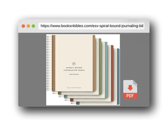 PDF Preview of the book ESV Spiral-Bound Journaling Bible, Five-Volume Set (Hardcover)