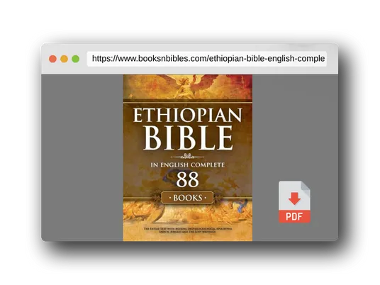 PDF Preview of the book Ethiopian Bible in English Complete 88 Books: The Entire Text with Missing Deuterocanonical Apocrypha Enoch, Jubilees and The Lost Writings.