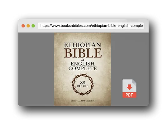 PDF Preview of the book Ethiopian Bible in English Complete: The 88 Missing Books