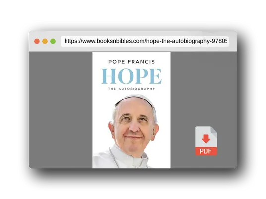 PDF Preview of the book Hope: The Autobiography