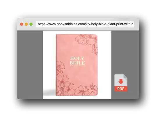 PDF Preview of the book KJV Holy Bible, Giant Print with Cross-References, Pink LeatherTouch with Floral Cover Design, Thumb Index, Ribbon Marker, Red Letter, Full-Color Maps, Easy-to-Read MCM Type, King James Version