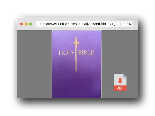 PDF Preview of the book KJV Sword Bible, Large Print, Royal Purple Ultrasoft: (Red Letter, 1611 Version) (King James Version Sword Bible)