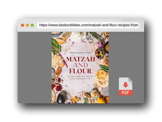 PDF Preview of the book Matzah and Flour: Recipes from the History of the Sephardic Jews