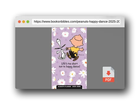 PDF Preview of the book Peanuts Happy Dance: 2025-2026 28-Month Inspirational Pocket Planner