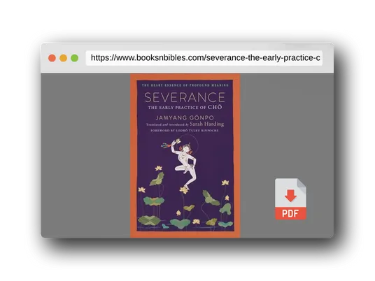 PDF Preview of the book Severance: The Early Practice of Cho