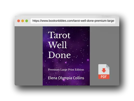 PDF Preview of the book Tarot Well Done: Premium Large Print Edition (Tarot Well Done series. One book. Multiple options.)