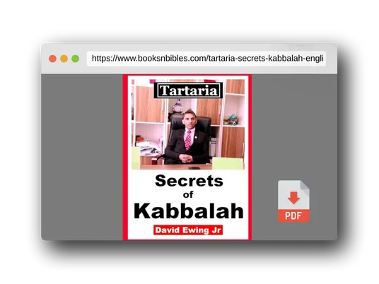 PDF Preview of the book Tartaria - Secrets of Kabbalah: English
