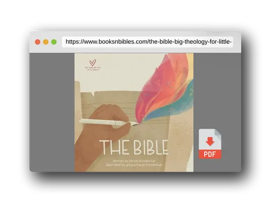 PDF Preview of the book The Bible (Big Theology for Little Hearts)