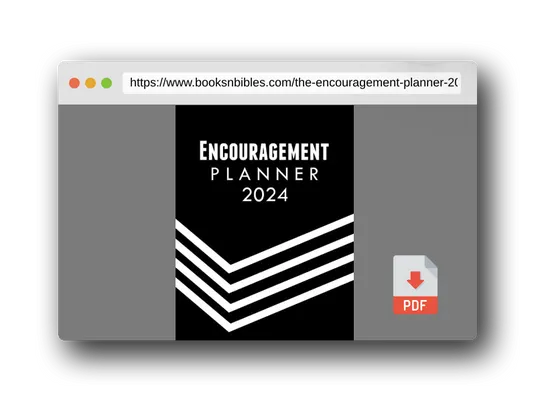 PDF Preview of the book The Encouragement Planner: 2024