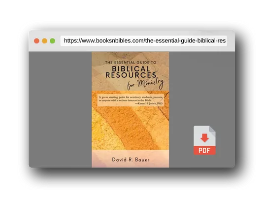 PDF Preview of the book The Essential Guide to Biblical Resources for Ministry