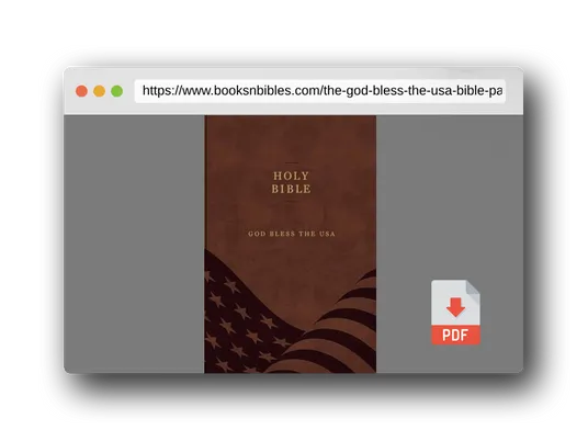 PDF Preview of the book The God Bless The USA Bible: A Patriotic American Bible