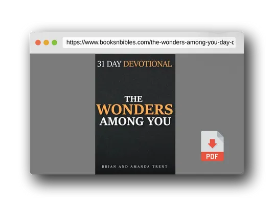 PDF Preview of the book The Wonders Among You: 31 Day Devotional