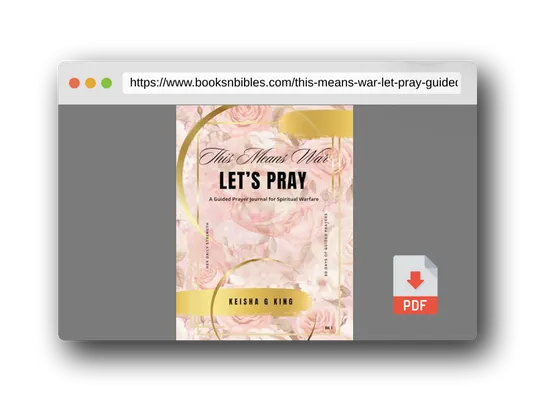 PDF Preview of the book This Means War Let's Pray: A Guided Prayer Journal for Spiritual Warfare